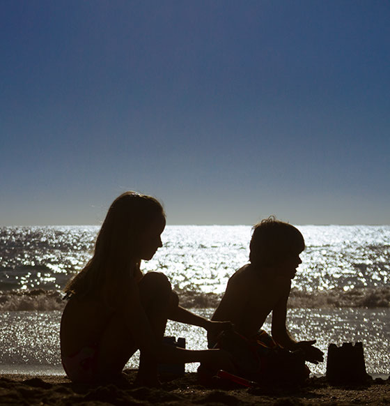 Niños playa, La Gomera