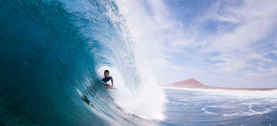 Bodyboarden in Baja del Ganado Plaatsen voor bodyboarden in Lanzarote 