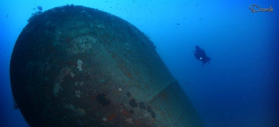 Duiken naar de scheepswrakken van Mogán, Gran Canaria