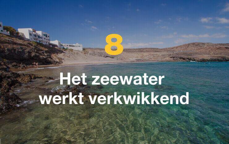 Het zeewater werkt verkwikkend.