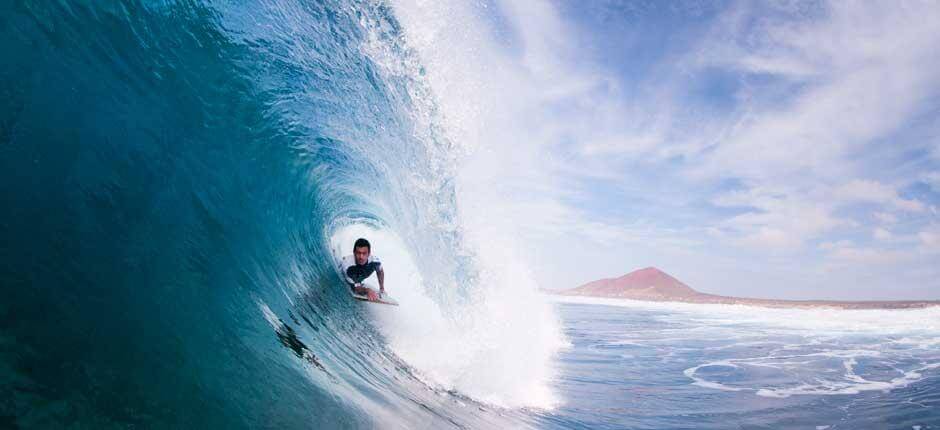 Bodyboarden in Baja del Ganado Plaatsen voor bodyboarden in Lanzarote 