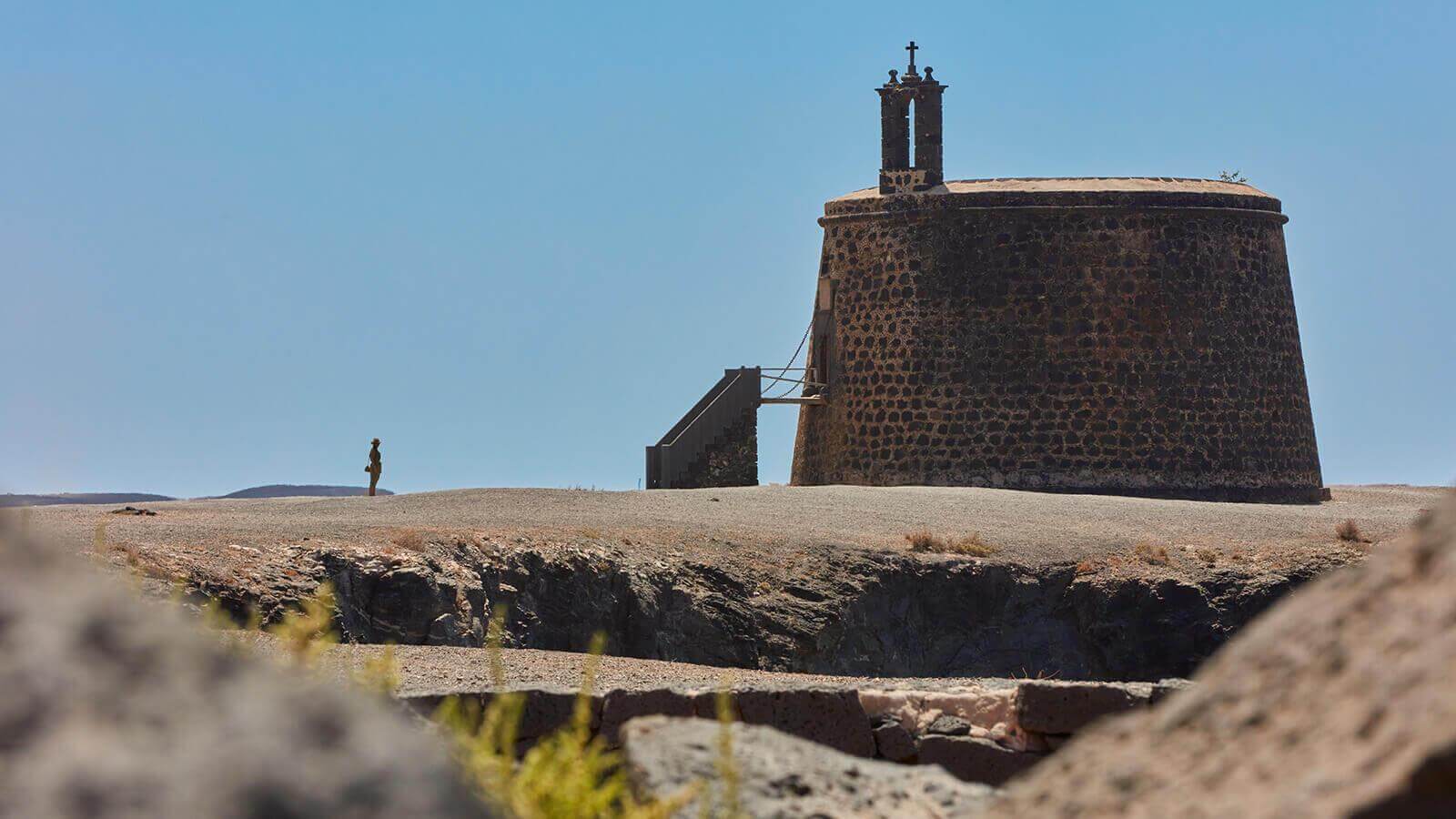 Kasteel van San Marcial de Rubicón en van Guanapay, Lanzarote.