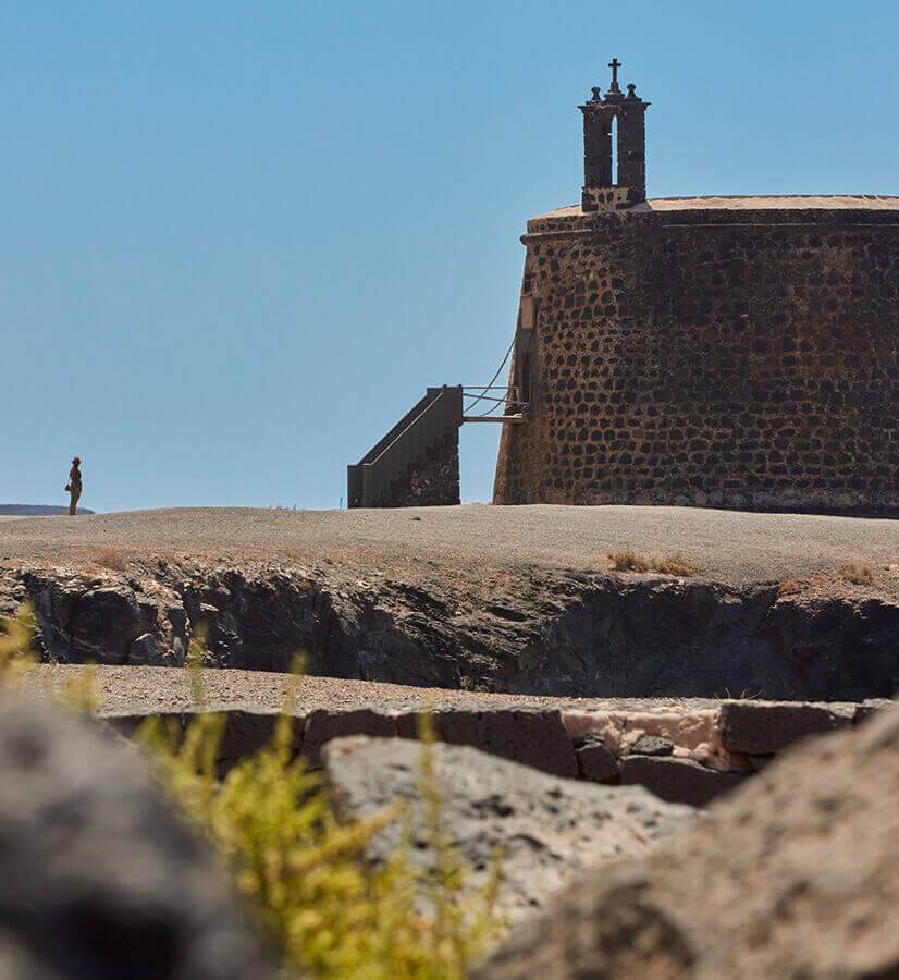 Kasteel van San Marcial de Rubicón en van Guanapay, Lanzarote.